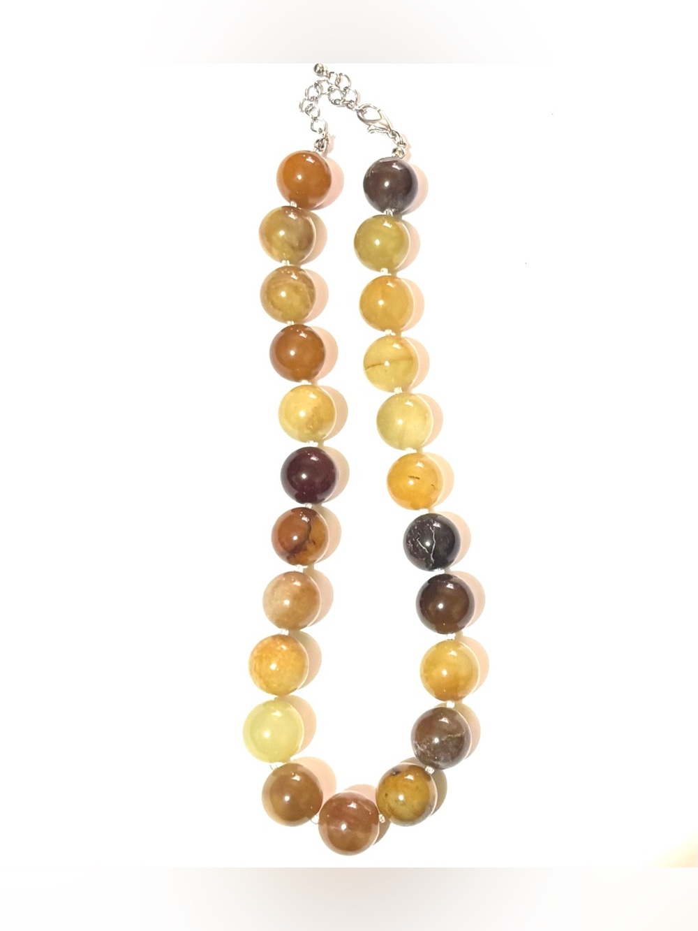 Handmade Natural Multi-Tone Jasper Bead Necklace - Women Jewelry